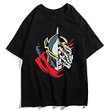 XSLGOGO Anime Overlord T-Shirts Momonga Albedo T-Shirts Japanisches Manga Ainz Ooal Gown T-Shirts Cosplay Kostüm Overlord T-Shirt für Fans