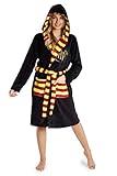 Harry Potter Bademantel Damen mit Kapuze, Kuschelig Morgenmantel Unisex, Hogwarts Geschenke für Herren, Damen und Jugendliche, Nachtwäsche aus Weichem Fleece (Schwarz, M)