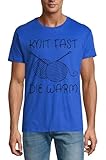 Knit Fast Die Young Live Fast Die Young Parodie Rundhals Baumwolle Herren T-Shirt Königsblau, königsblau, M