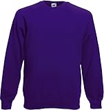 Fruit of the Loom - Sweatshirt Raglan Sweat M,Purple