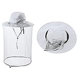 ZffXH 1/2 Pcs Moskitonetz Hüte mit Netz, Gesichtsnetz, Sarifi, Wandern, Sonnenschutzkappe, Imker