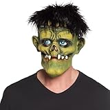 Boland 97573 - Maske Creepy Monster aus Latex mit Haaren, Gruselmaske für Karneval oder Halloween, Maske für Faschingskostüme, Horror-Kostüm, Zombie