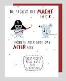 Michel-Verlag Glückwunschkarte Geburtstagskarte DU SPÜRST DIE MACHT IN DIR… lustige Klappkarte inkl. farblich passendem Briefumschlag. 12x17cm, Made in Germany!