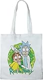 cotton division BWRIMODBB003 Tote Bag Rick and MorTY Peace Among World, 38 x 40 cm, Weiß