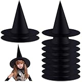 10 Stück Hexenhut, Hexenhut Kinder, Zauberhut, Hexen Zubehör, Zauberhut Für Kinder, Hexenhut Damen, Halloween Hexenhut, Hexenhut Groß, Halloween Schwarzer