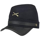 Lipodo Nordstaaten Schildmütze Herren - Armycap mit Wolle - Cap in S-XL - Schirmmütze in Dunkelblau - Sommer Winter historische USA Mütze blau L (58-59 cm)