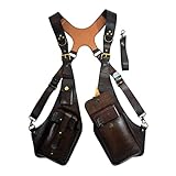 Dickly Leder Fanny Pack Gürteltasche für Frauen und Männer, Outdoor Holster Pouch Taschen Handytasche Unterarm wasserdicht Umhängetasche Crossbody Geldgürtel für Reisen Camping Wandern, Stil a