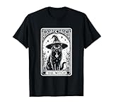 The Witch Cat Halloween Vintage Gothic Tarotkarte T-Shirt
