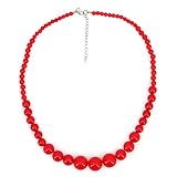 W WIDMANN MILANO Party Fashion - Halskette, 70er Jahre, Perlen, Halsband, Schmuck, Disco Fever, Mottoparty, Karneval