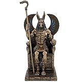 Studio Collection Anubis Statue, Ägyptischer Gott, antikes Polyresin, Farbe Bronze, Messing, Figur Ägypten Gott