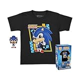 Funko Pocket POP! & Tee: Sonic - Für Kinder - Beflockt XL - Sonic The Hedgehog - T-Shirt - Kleidung Mit Vinyl-Minifigur Zum Sammeln - Geschenkidee - Spielzeug Und Kurzärmeliges Top Für Erwachsene