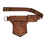 Larswon Renaissance Tasche Beintasche für Frauen Renaissance Gürtel Festival Tasche Hüfttaschen für Frauen Oberschenkeltasche, Kaffee, Medium, Renaissance Taschen