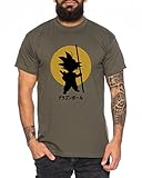 Goku Sun Son One Dragon Master Son Ball Gym Vegeta Roshi Piece Golds Herren T-Shirt, Farbe:Khaki;Größe:M