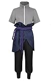 Anime Uchiha Sasuke Outfit Cosplay Kostüm Herren Lila XS (Chest 86-92cm)