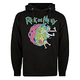 Cotton Soul Top Gun Logo Herren-Kapuzenpullover, Marineblau, Schwarz - Rick & Morty Cell, S