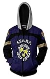 Skycos Leon Jacke Kapuzenpullover 3D bedruckt RPD Zip Up Hoodie Sweatshirt Halloween Cosplay Kostüm - - Medium