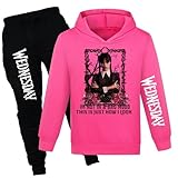 Suyaluoi Amerikanische TV Serie Kinder Hoodies Langarm Pullover Hooded&Pant 2pc Jogging Anzug Jungen Mädchen Tops Sweatshirts (7-8 Jahre, Rose)
