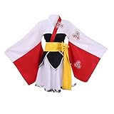 VintageCos Damen Anime Sesshomaru Cosplay Kostüm Set Kimono Uniform Anzug Halloween Cosplay Outfits, Weiss/opulenter Garten, X-Large