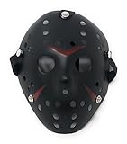 Ultra Schwarze Erwachsenenmaske Halloween-Killermaske Hockeymaske Festival Hackermasken Kostümkostüm vS Cosplay Horror Herren Damen Halloween Gruselige Gesichtsmaske Erwachsenenmasken Kindermasken