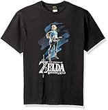 Nintendo Herren Breath of The Wild Zelda Paint T-Shirt, Schwarz, XL