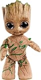 Mattel Marvel Plüschfigur Tanzender und sprechender Groovin’ Groot aus der Disney+-Serie Ich bin Groot“, weiches Spielzeug als Geschenk oder für Sammler, HJM23