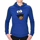 Jimmys Textilfactory Hoodie Krümelmonster Karneval Kostüm 11 Farben XS-2XL Damen Verkleidung Gruppenkostüm Partner Familie Fasching Rosenmontag Motto-Party Feier, Größe:2XL, Farbe:royalblau