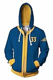Taeyue Lucy Cosplay Kostüm Vault 33 Cosplay Hoodie Halloween Karneval Sweatshirt Kapuzenpullover für Erwachsener, L