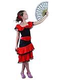 Generique - Flamenco Kostüm für Mädchen 122/134 (7-9 Jahre)