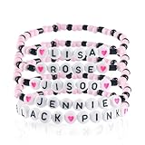 PJSTUG Blackpink Fanartikel 5-teiliges Blackpink Armband Frauen Kette Armband Einstellbare Modeschmuck Armband Set für Frauen Mädchen