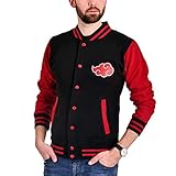 Naruto Shippuden College Jacke Akatsuki Symbol schwarz rot - M