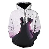 IFIKK Anime Pullover Hoodie Jungen Mädchen 3D Druck Manga Anime Kapuzenpullover Japanischen Anime Hoodie Kakashi Sasuke Pullover Outwear Unisex Sweatshirt (Stil 27, S)