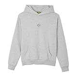 BVB Hoodie Essentials, grauer Kapuzenpullover, Gr. L, Basic Pullover, S-3XL