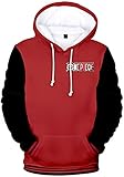 YIMIAO Unisex 3D Drucken One Piece Pullover Manga Anime Outwear Herren Jungen Hoodie Luffy Ace Kapuzenpullover(L)