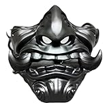 Mrisata Japanische Hannya-Maske, Dämon, Oni, Samurai, Kabuki, Prajna, Teufel, Halbe Gesichtsmaske, Cosplay, Japanischer Dämon, Prajna, Gesichtsbedeckung, Halloween, Buddhismus, Prajna, (A)