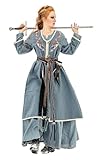 Leonardo Carbone Wikinger Birka Mantel Skadi - Mantel Damen Klassischer, Mittelalter Kleidung, Winterjacke Damen, Windjacke, Karneval Kostüm, LARP-Kleidung, Wikinger, Cosplay Damen Taubenblau L