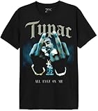 Tupac Shakur Herren Metupacts008 T-Shirt, Schwarz, XL