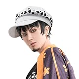 DigiTizerArt Unisex Cabbie Baker Boy Hat Beret Cap Inspired by Trafalgar Law Pageboy Visor Paperboy Hat Sailor Fiddler Cap Anime Hat Costume Hat Adjustable