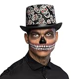 Boland 96997 - Hut Skull Blink, One Size, Erwachsene Herren, Schwarz, Totenkopf, Schädel, Skelett, Halloween, Karneval, Mottoparty