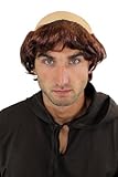 WIG ME UP - 739-P33 Karneval Fasching Halloween Perücke Mittelalter Mönch Tonsur Priester