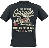 Gas Monkey Garage Go Big Or Go Home T-Shirt- Gr. S, Schwarz