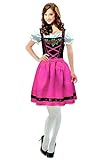 amscan Dirndl Trachtenkleid Karneval Kostüm Fasching Kleid Oktoberfest Trachten (L/XL)