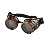 SANON Vintage viktorianische Steampunk Brille, Unisex Brille, Vintage Stil Steampunk Gothic Stil Brille, Schweißen Punk Brillen