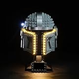 Kyglaring Nur LED-Beleuchtungsset Lights Set Designed for Lego Star Wars Der Mandalorianer Helm 75328 Building Model Kit - Ohne Lego Set (Classic Version)