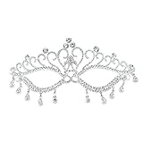 TOYANDONA Halloween Maske Damen Strass Kristall Maske Venezianische Augenmaske Gesichtsmaske Halbmaske für Maskerade Masquerade Maskenball Karneval Party Kostüm Zubehör