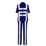 Valecos Cosplay Boku No Hero Academia My Hero Academia Izuku Midoriya Kostüm Trainingsanzug Uniform Blau - blau - XXX-Large