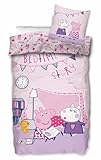 unknwon Peppa Pig Bettwäsche renforce -vettwasche,1 Bettbezug 135x200 cm, 1kissenbezug 80x80 cm