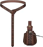 TOGHPUW Mittelalter GüRteltasche, Ledertasche Mittelalter, Mittelalterliche Lederbeutel, Vikinger GüRtel, Mittelalter GüRtel Mit Tasche (1)