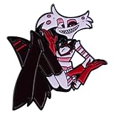 Hazbin Angel Hotel Anstecknadel Broche, Anime Angel Dust Abzeichen Zubehör Kleidung Rucksack Dekoration Metall Badge, Helluva Boss Pin