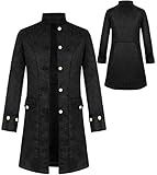 Herren Gothic Steampunk Vintage Tailcoat Jacke Mittelalter Viktorianischen Gehrock Uniform Karneval Fasching Halloween Cosplay Kostüm 008BXXL