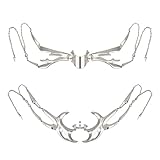 NICENEEDED 2 Stück Munson Punk Mechanische Maske, Unregelmäßiges Metall-Halbmasken-Gesichtsbekleidungszubehör, Halloween-Kostüm, Cosplay, Halbmaske, Gesichtsschmuck